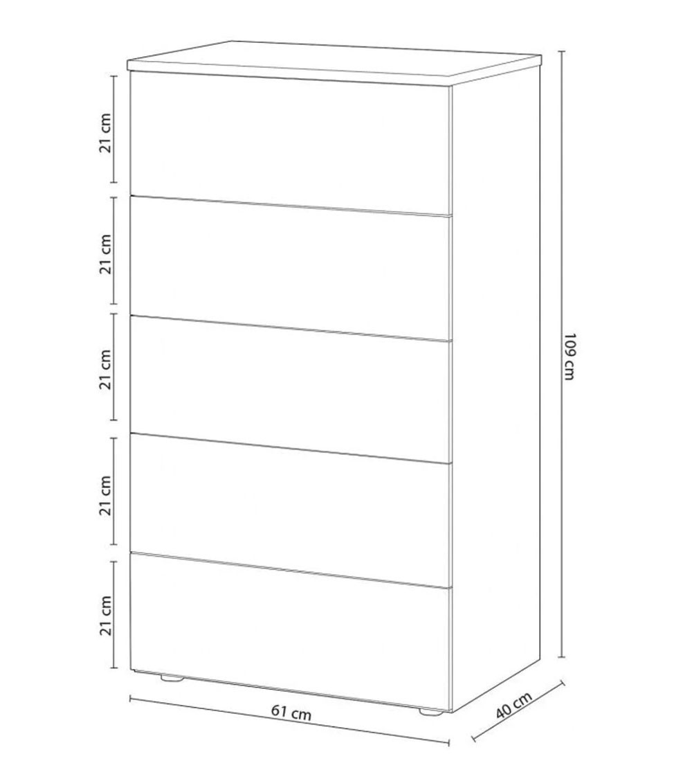 Sinfonier 5 cajones EDITH