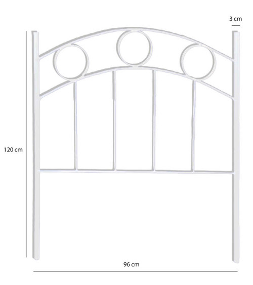Cabecero cama juvenil en hierro fundido YORKER