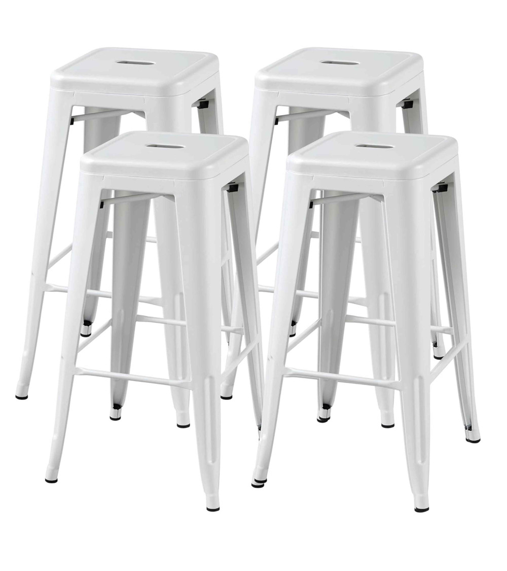 Taburetes metálicos industrial pack de 4 unidades