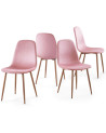 Sillas de comedor de terciopelo SWEDEN - Pack 4 Uds.