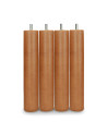 Pack 4 patas de somier forma cilíndrica en madera