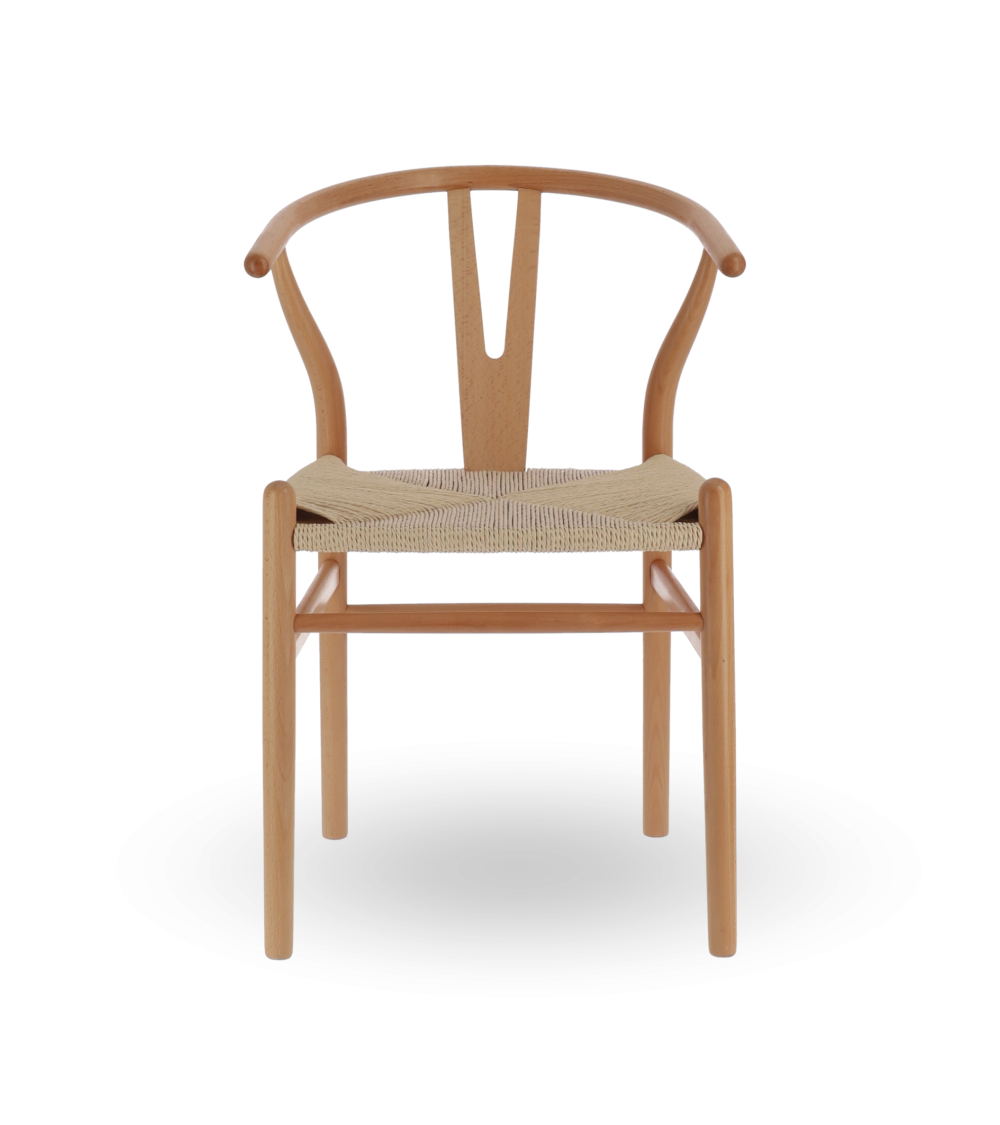 Pack de 2 Sillas Otti de Madera Natural con Asiento Trenzado - Estilo Nórdico