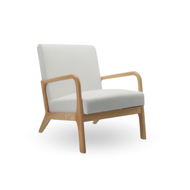 Butaca Nicole nórdica con cojín lumbar – Tapizado antimanchas