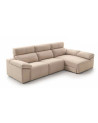 Sofá Magú con chaise longue motorizada, máxima comodidad y diseño moderno