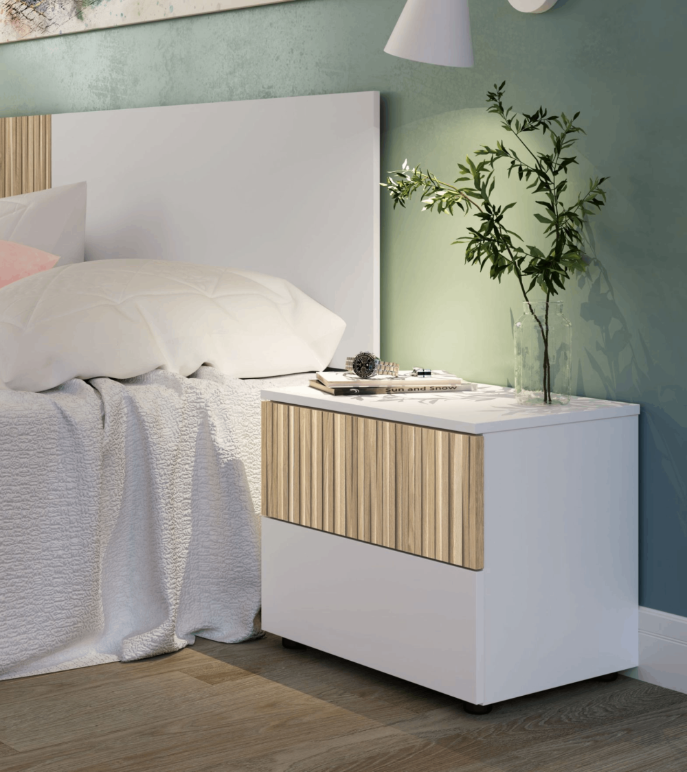 Mesita de Noche Edith - Compacta, elegante y funcional