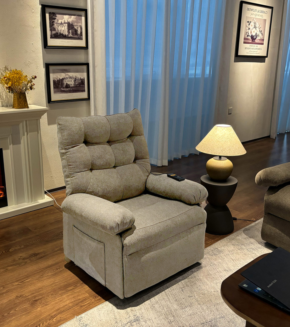 Sillón relax Majo – Confort con sistema elevador y ajuste independiente