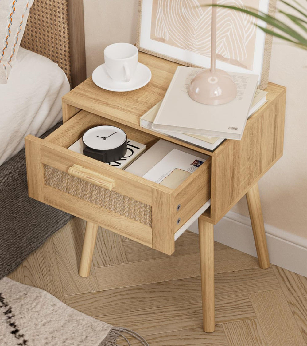 Mesita de noche Fresh – Diseño nórdico con gran capacidad