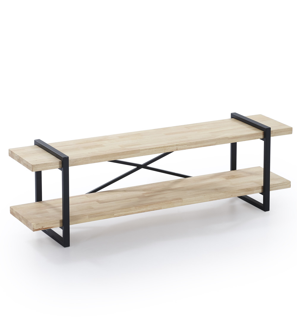 Mueble TV Chic – Diseño moderno con madera de roble y estructura metálica