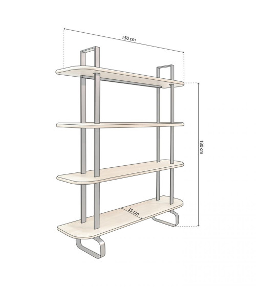 Estantería alta Moonie – Diseño resistente y funcional