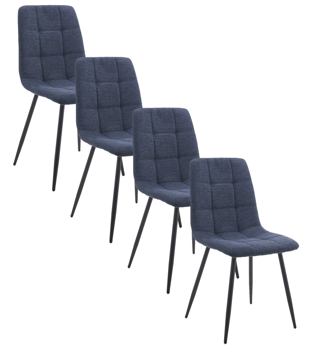 Pack de 4 sillas de comedor de terciopelo ASTRID