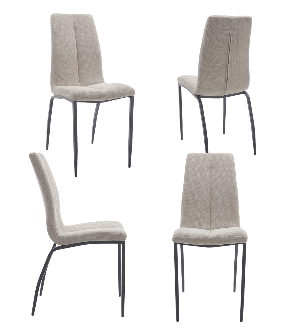 Pack 4 sillas tapizadas INGRID