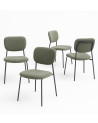 Pack 4 sillas Tull – Apilables, tapizadas y modernas