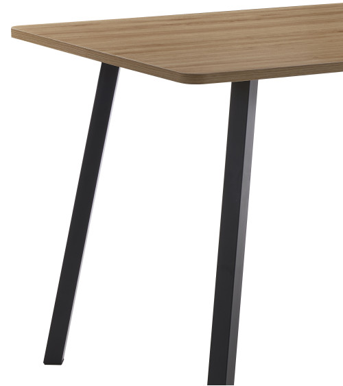 Mesa comedor Emma – Roble y metal negro | Moderna y funcional