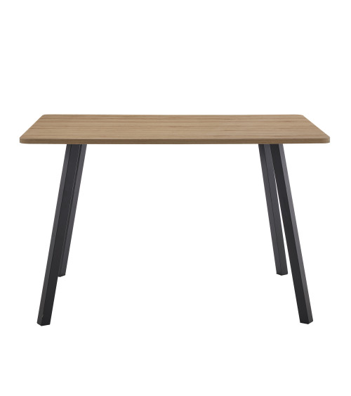 Mesa comedor Emma – Roble y metal negro | Moderna y funcional