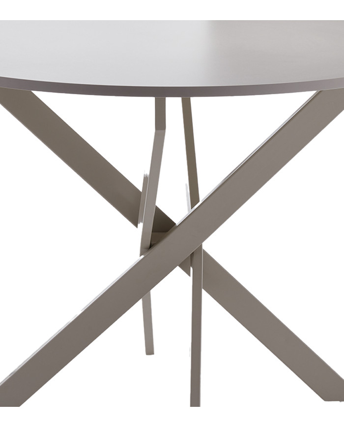 Mesa redonda BLAKE – Estilo industrial para comedor o cocina