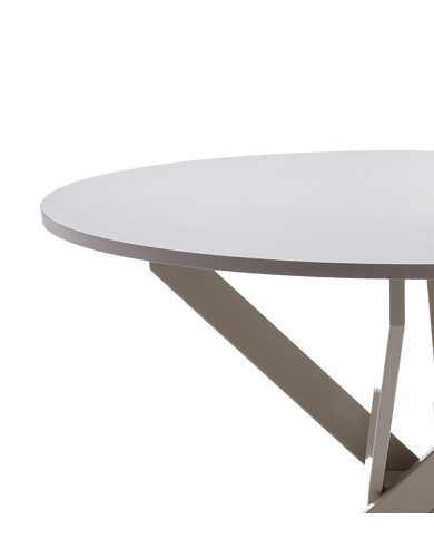 Mesa redonda BLAKE – Estilo industrial para comedor o cocina