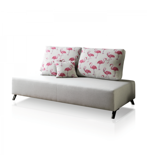 Sofá Cama infantil-juvenil con estampado de flamencos