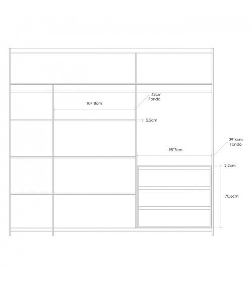 estante interior armario