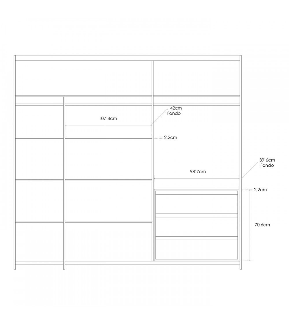 estante interior armario