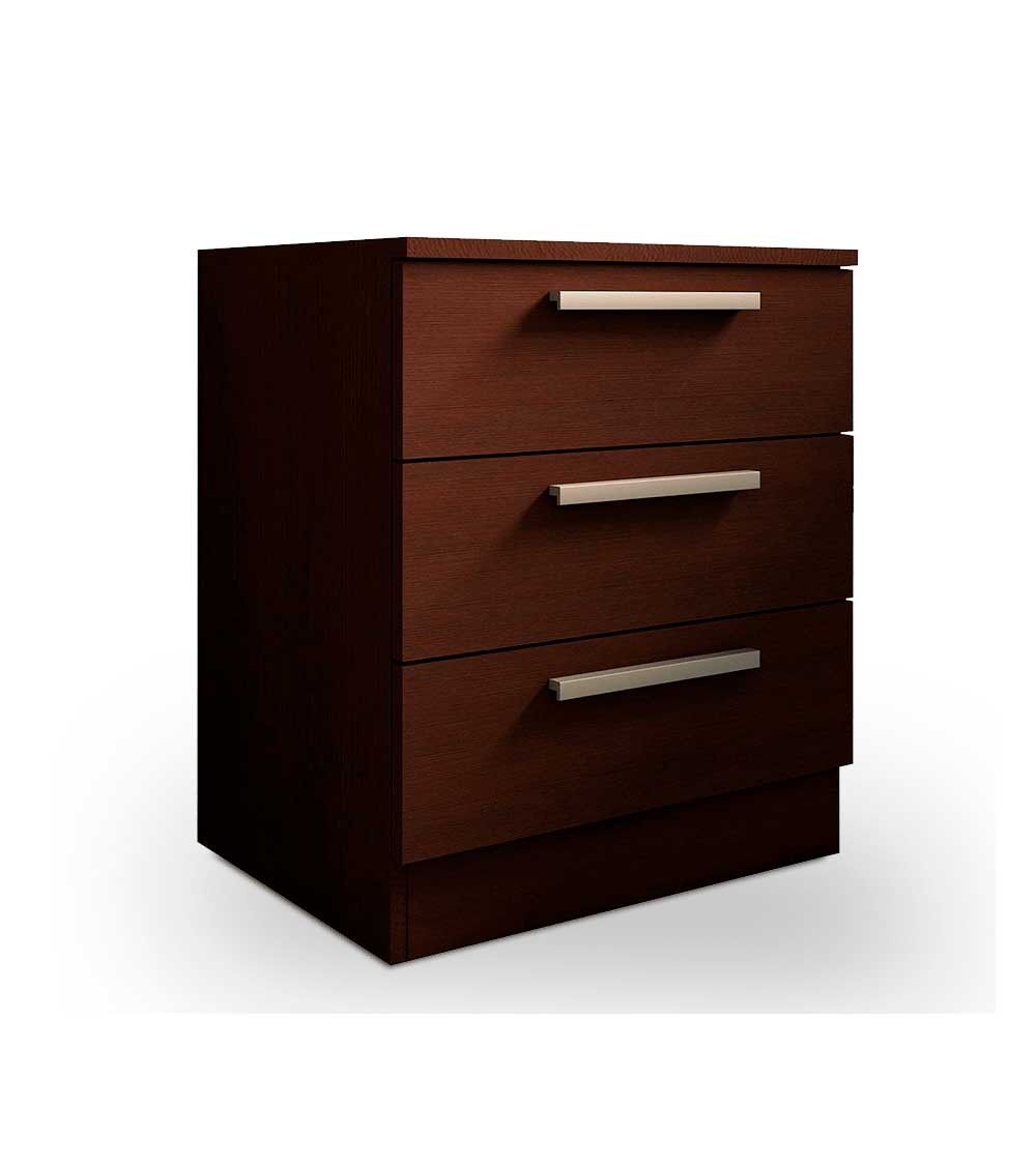 Mesita de noche CUBE 3 – Mesilla de 3 cajones moderna