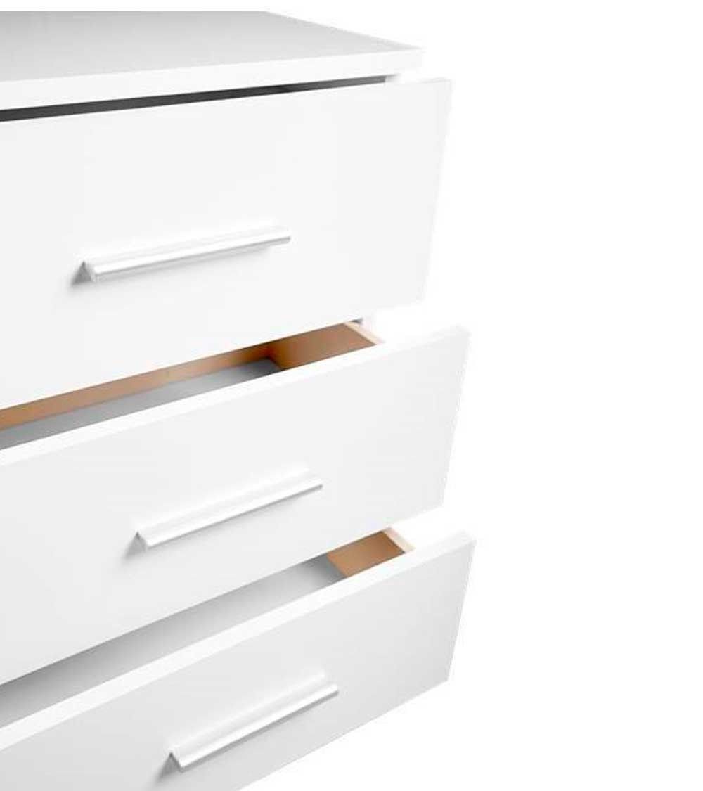 Mesita de noche CUBE 3 – Mesilla de 3 cajones moderna