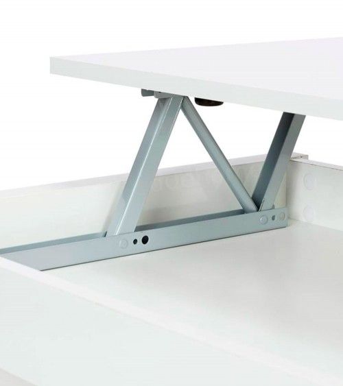 mesa cafe, blanco, roble, centro, elevable, salon, barato, economico,