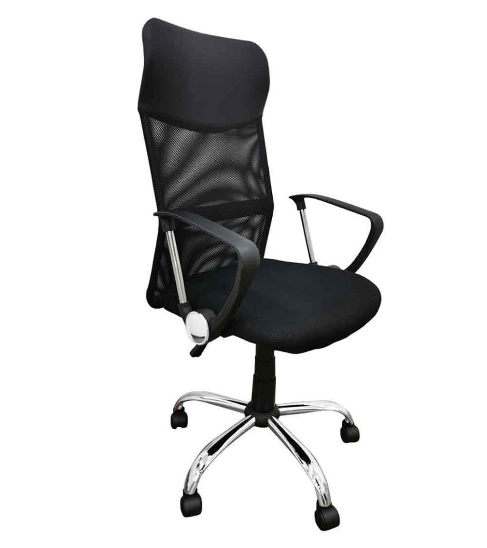 Silla de escritorio Jasper, ergonómica y tapizada