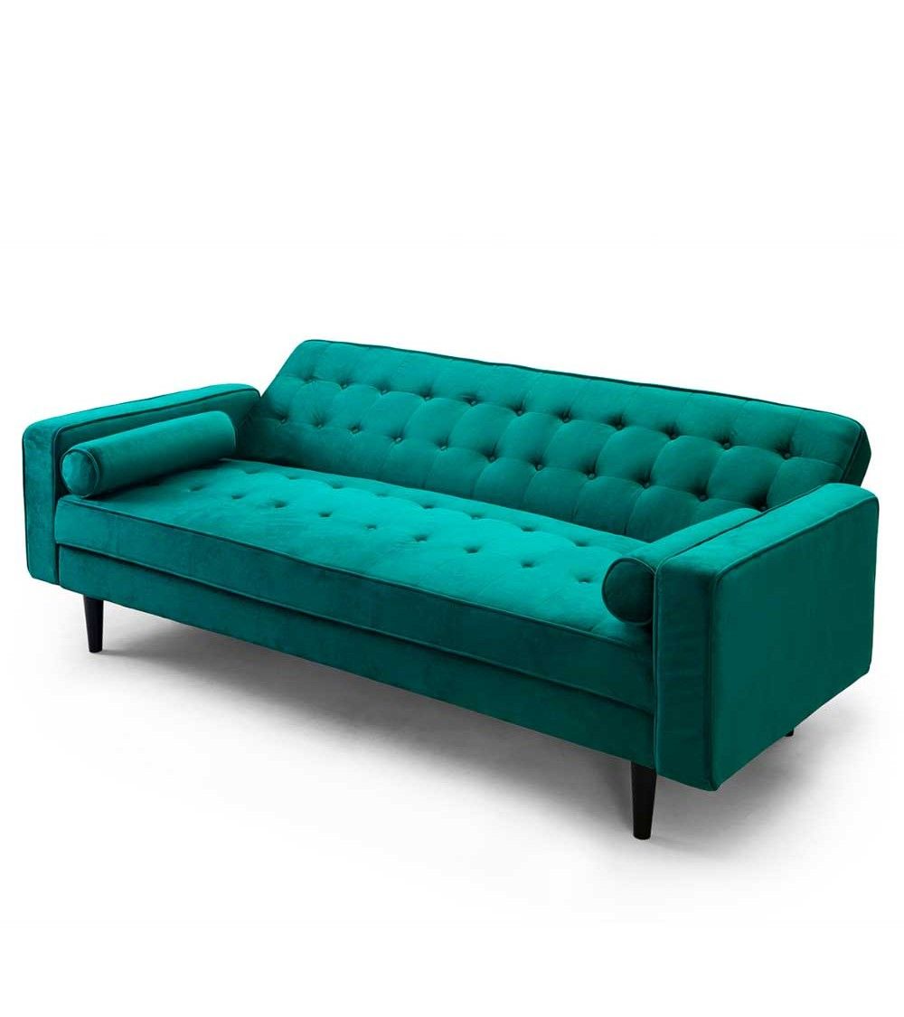 Sofá cama terciopelo antimanchas GREEN