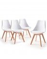 Sillas estilo nórdico baratas, Pack 4 sillas TULIPA - HOME HEAVENLY