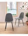 Sillas de comedor de terciopelo SWEDEN - Pack 4 Uds.