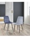 Sillas comedor terciopelo DENMARK - Pack 4 Uds.