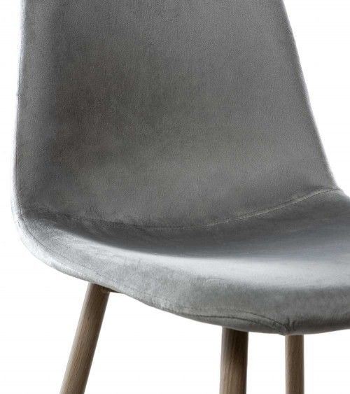 Sillas de comedor de terciopelo SWEDEN - Pack 4 Uds.