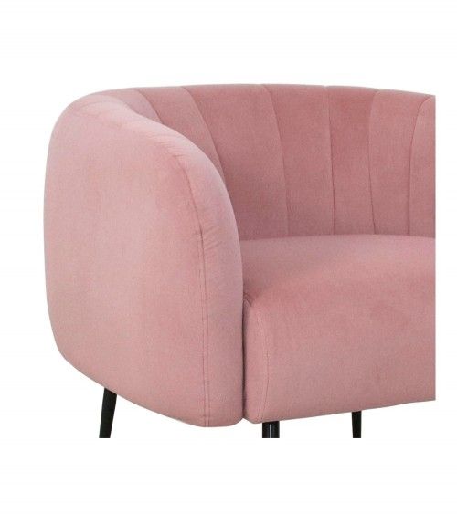 Butaca moderna terciopelo rosa TELMA