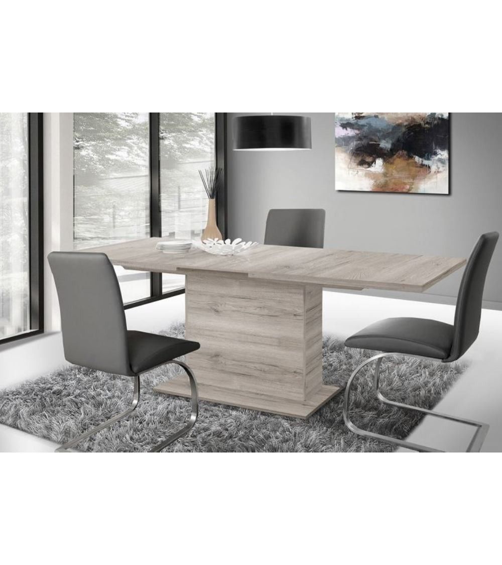Mesa comedor extensible pata central THEO