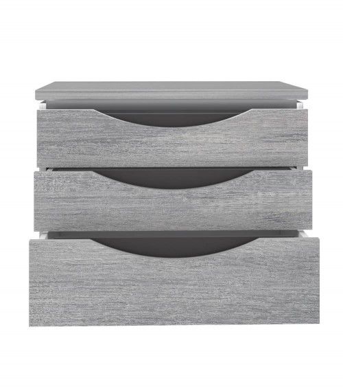 Mesita de noche 3 cajones con luces led SATURN