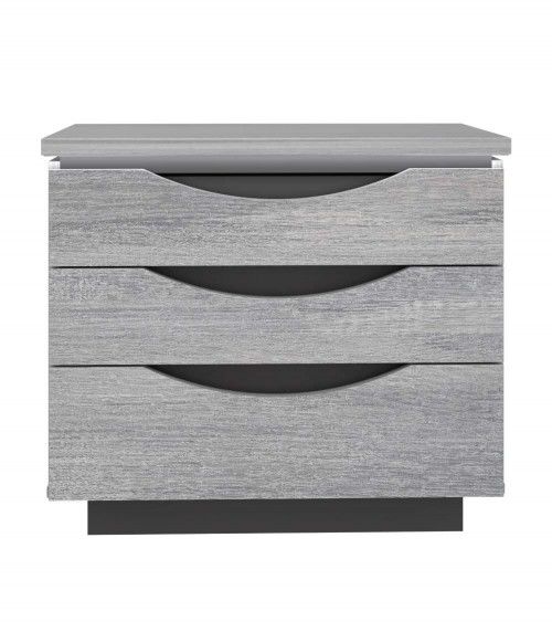 Mesita de noche 3 cajones con luces led SATURN