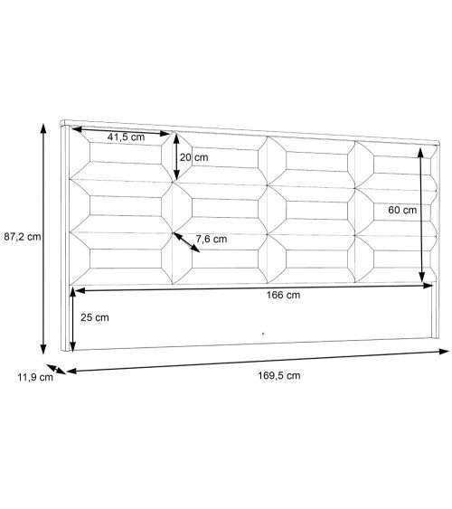 Cabecero de cama de 170 cm SATURN