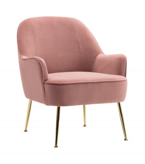 Butaca de terciopelo AMBERES con pata negra o dorada | Cambia Tus Muebles