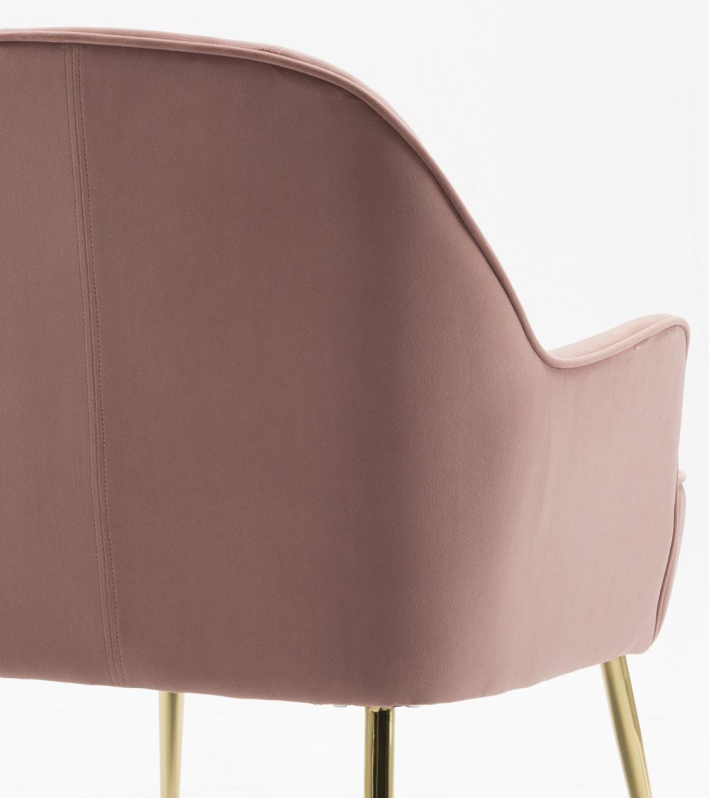 Butaca de terciopelo AMBERES con pata negra o dorada | Cambia Tus Muebles