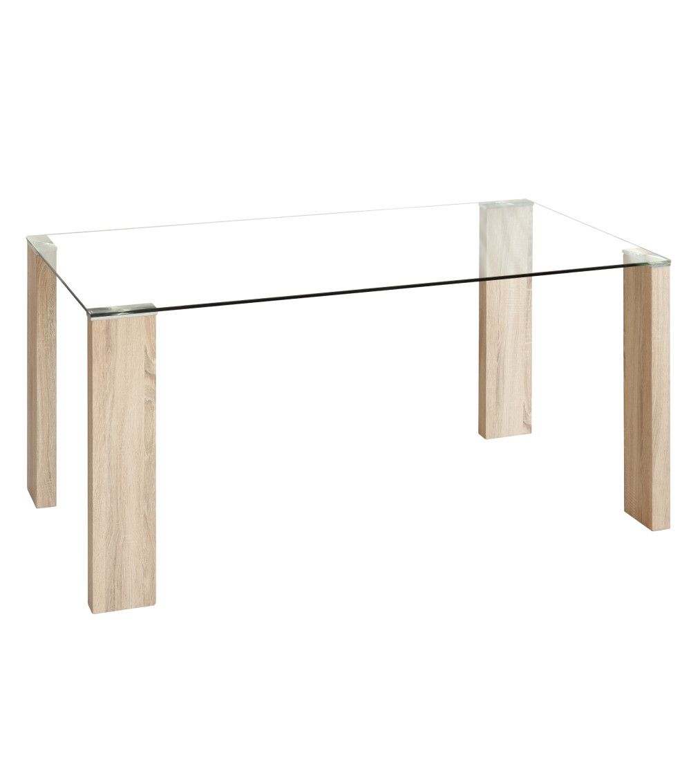 Mesa comedor rectangular cristal CANNES