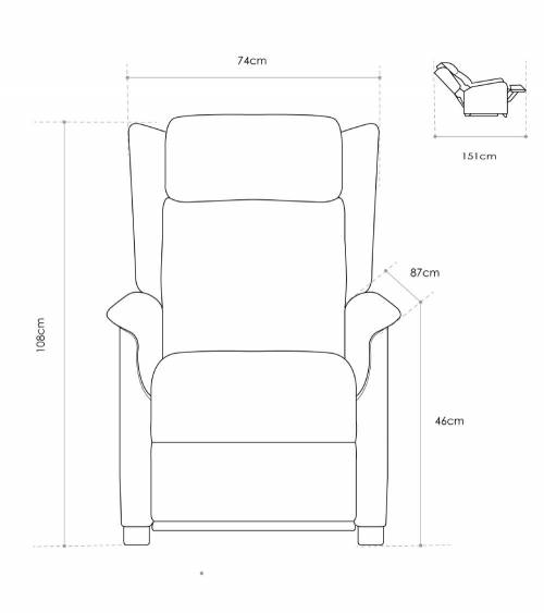 Sillón Relax BASICO, el clásico sillón orejero modernizado | Don Tresillo