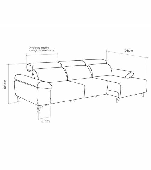 Sofá Chaise Longue SNOOPY