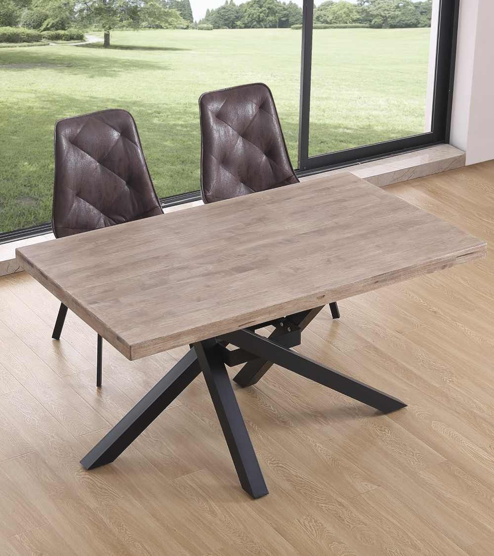 Mesa comedor industrial GAEL patas metal cruzadas