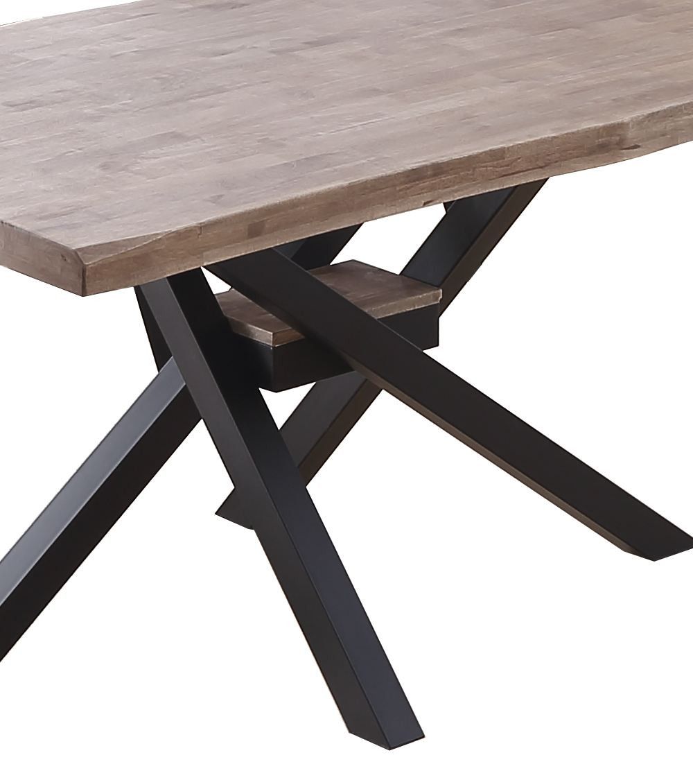 Mesa comedor industrial GAEL patas metal cruzadas