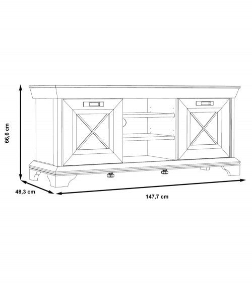 Mueble TV 150 cm ancho KAREN | Cambia Tus Muebles