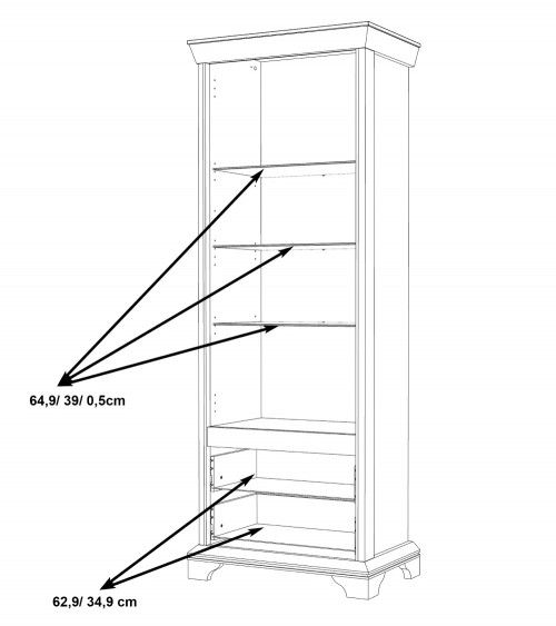 Vitrina alta de salón-comedor KAREN