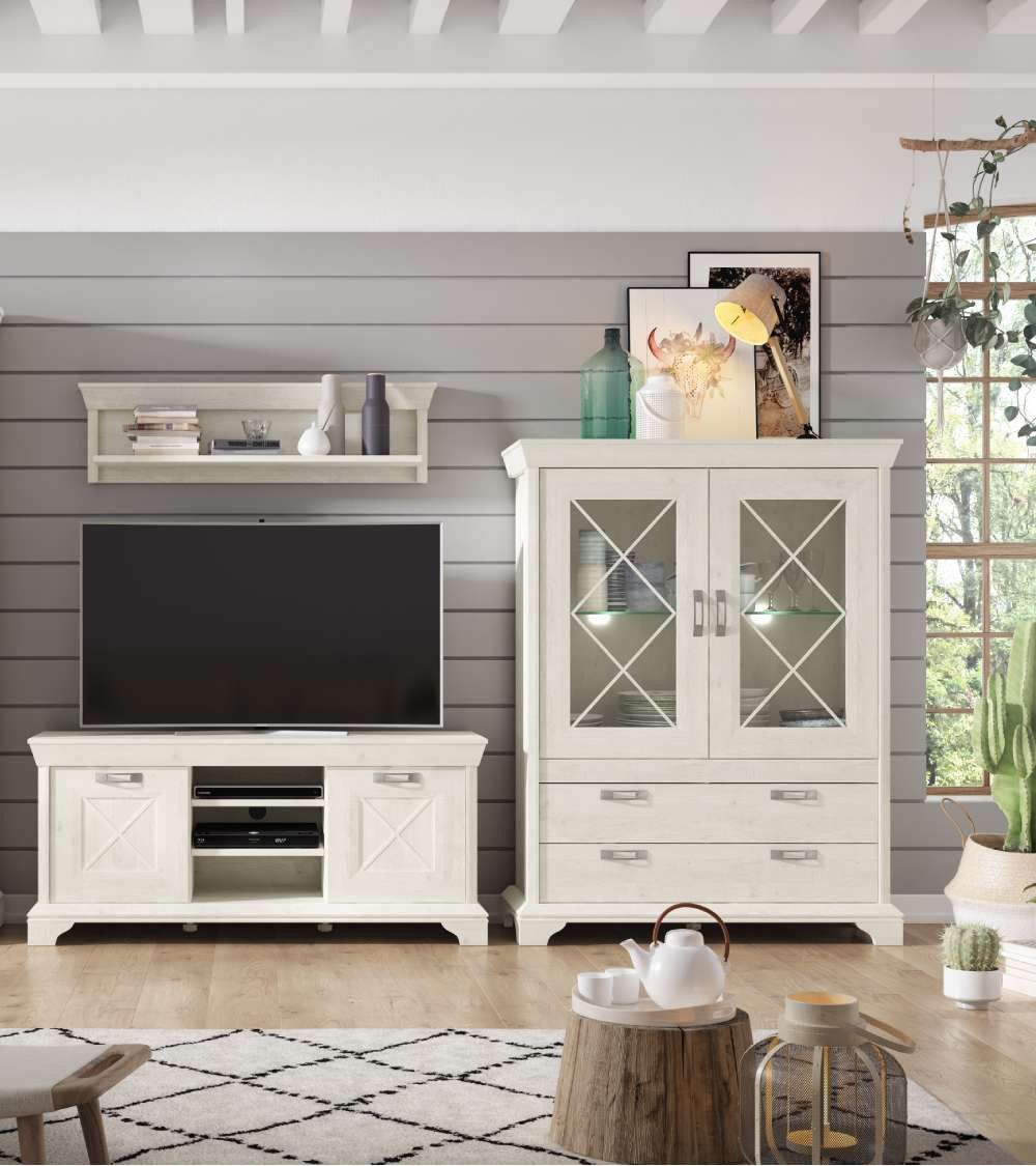 Vitrina doble de salón-comedor KAREN