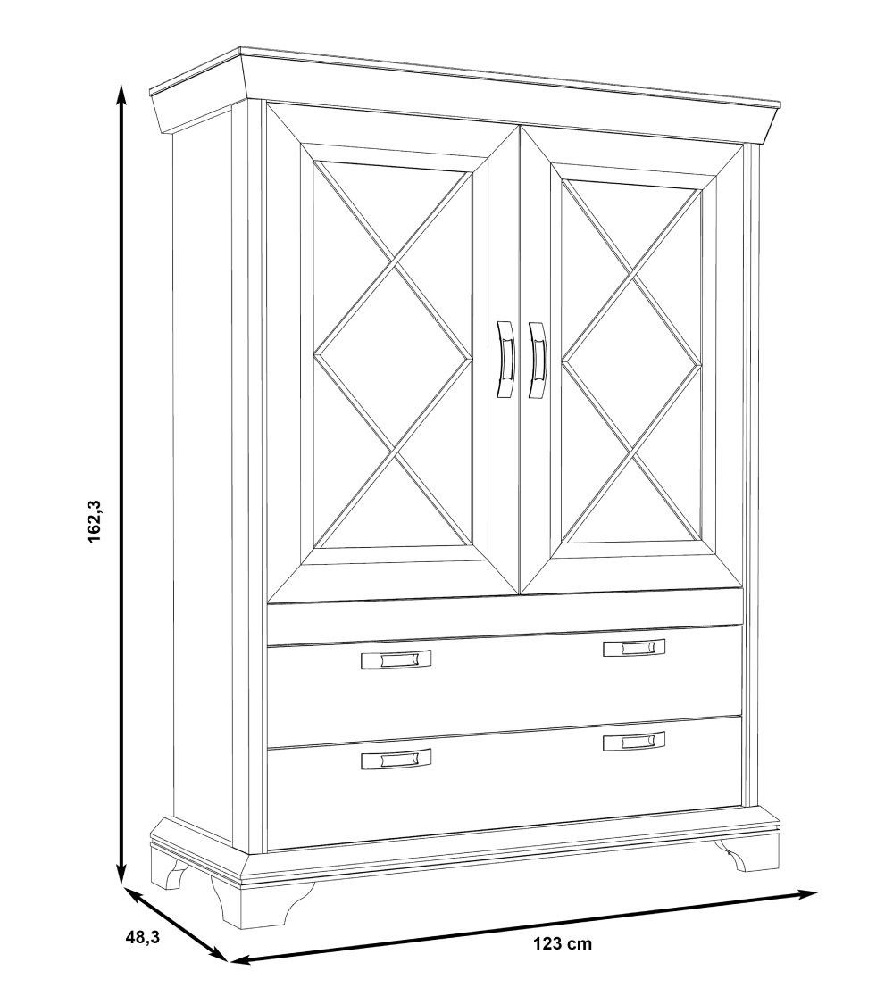 Vitrina doble de salón-comedor KAREN