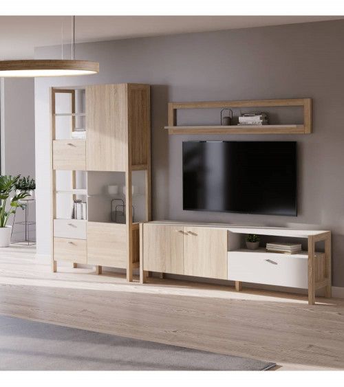 Vitrina doble alta BJORN estilo nórdico