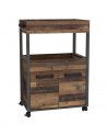Mueble bar BACO con ruedas estilo industrial